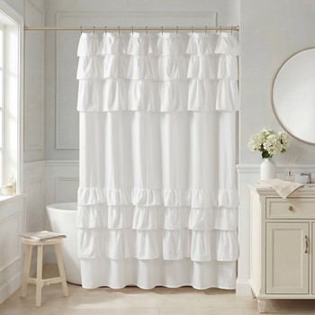 Grace Ruffled Shower Curtain