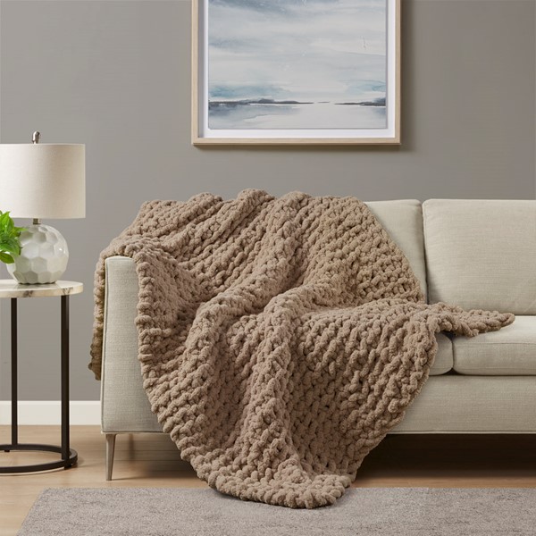 Chenille Chunky Blanket Warm Winter Home Sofa Bed Throws Blankets
