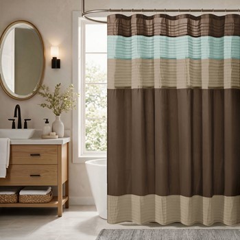 Wholesale Madison Park Amherst Faux Silk Shower Curtain