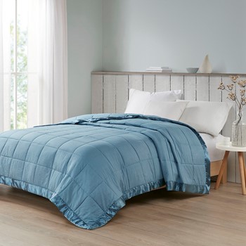Wholesale Madison Park Cambria Oversized Down Alternative Blanket with Satin Trim
