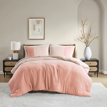 Wholesale Comfort Spaces Marty Soft Washed Color Block Comforter Set