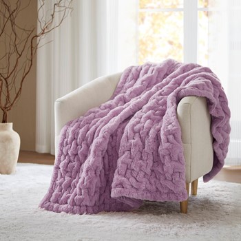Wholesale Madison Park Ruched Fur Throw