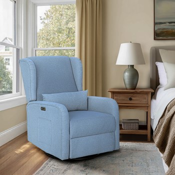 Candace Power Recliner 3-in-1 with Swivel, Glider, Charging Station