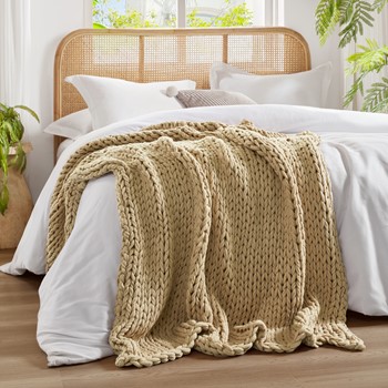 Chunky Double Knit Handmade Throw Blanket