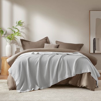 Wholesale Madison Park Waffle Weave Cotton Blanket