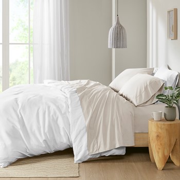 Wholesale Madison Park 200 Thread Count Relaxed Cotton Percale Sheet Set