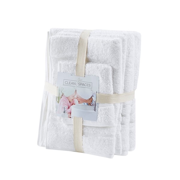 Clean Spaces Nurture Sustainable Antimicrobial Bath Towel 6 Piece Set