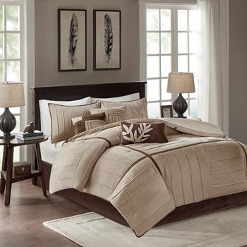 Wholesale Madison Park Dune 7 Piece Faux Suede Comforter Set