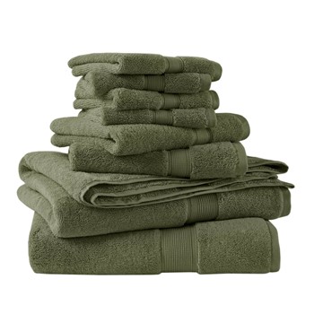 800GSM 100% Cotton 8 Piece Towel Set