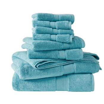800GSM 100% Cotton 8 Piece Towel Set