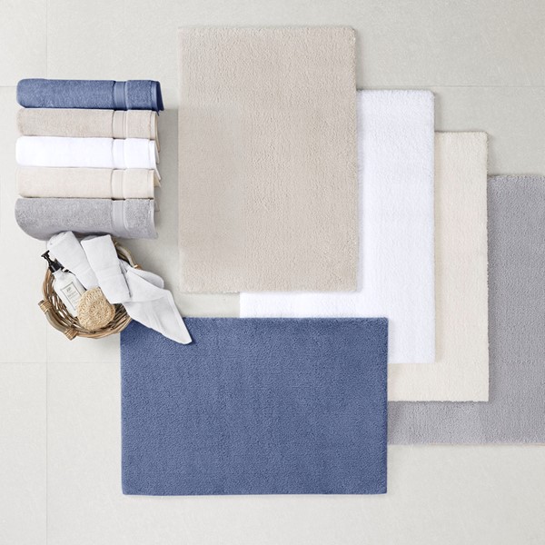 Marshmallow Quick Dry Microfiber Bath Rugs by Madison Park Signature