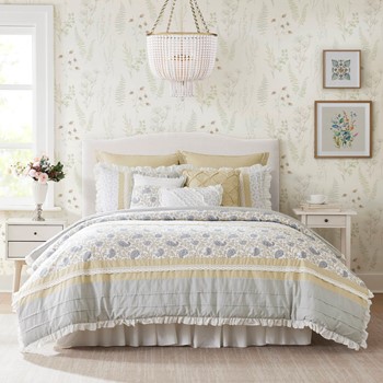 Wholesale Madison Park Dawn 9 Piece Cotton Percale Comforter Set