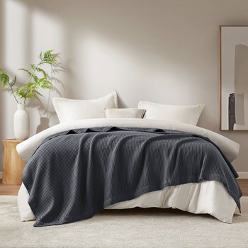 Wholesale Madison Park Waffle Weave Cotton Blanket