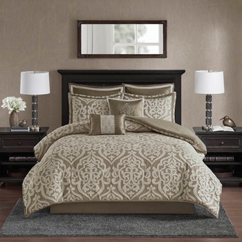 Odette 8 Piece Jacquard Comforter Set