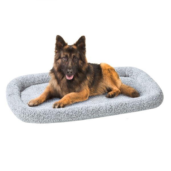 Friends Forever Friends Forever Bolster Dog Bed Crate Pad, Sherpa
