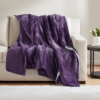 Wholesale Beautyrest Heated Microlight to Berber Throw