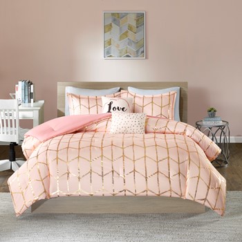 Raina 100% Polyester Brushed Microfiber Printed Comforter Set