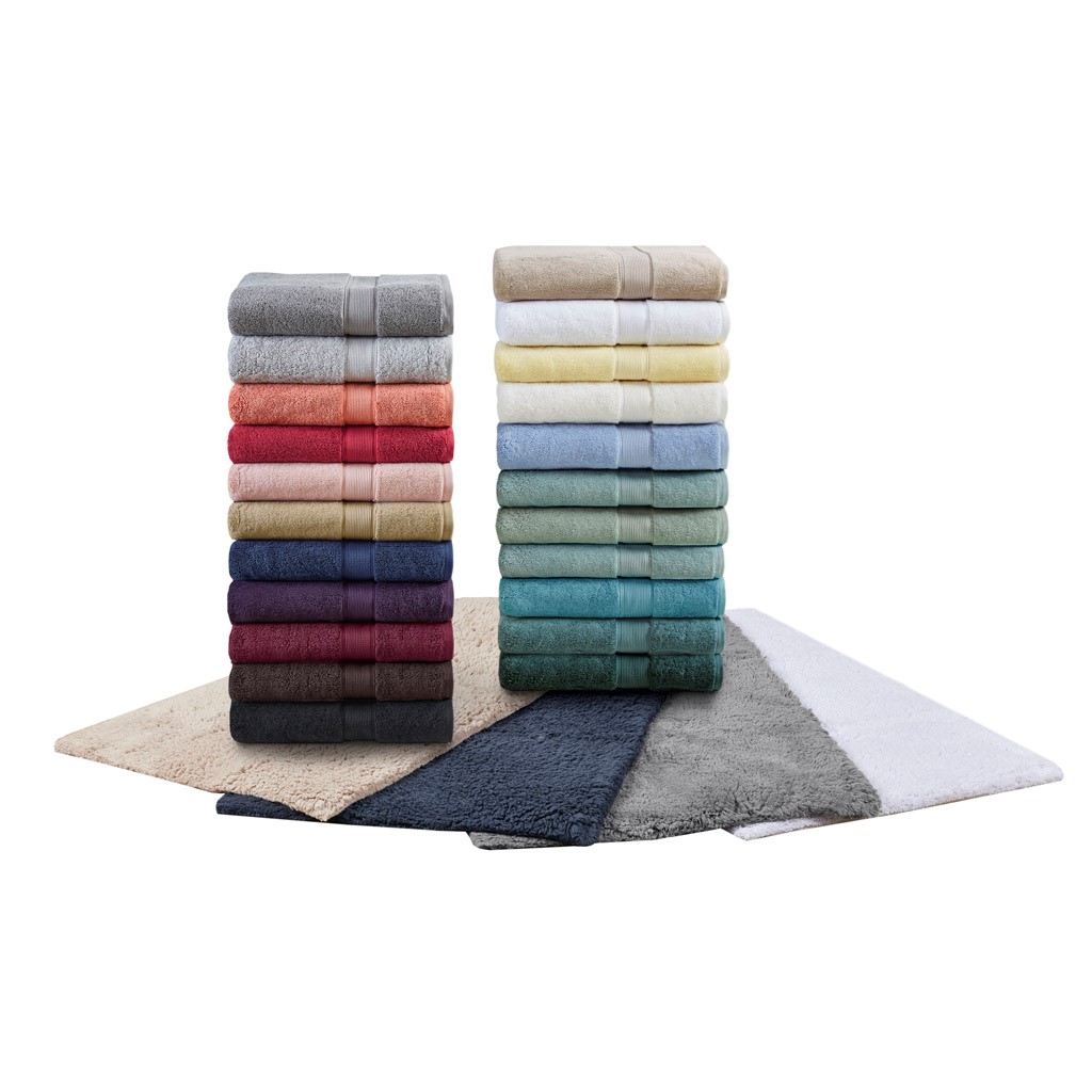 Madison Park Signature 800GSM 100% Cotton 8 Piece Towel Set in Dusty Green  - Olliix MPS73-194