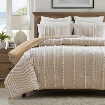 Wholesale Harbor House Blue Anslee 3 Piece Cotton Yarn Dyed Duvet Cover Set