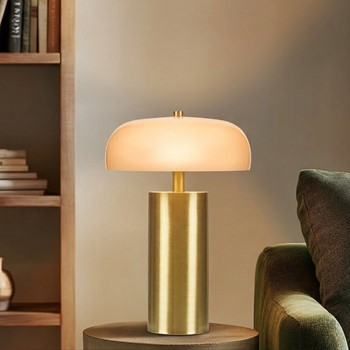 Nilo Table Lamp with Opaque Glass Shade