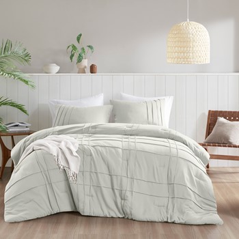 Wholesale Comfort Spaces Walker Soft Washed Pleated Comforter Set