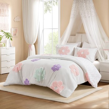 Wholesale Urban Habitat Kids Gracie Floral Reversible Tufted Chenille Duvet Cover Set
