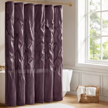 Wholesale Madison Park Laurel Tufted Semi-Sheer Shower Curtain