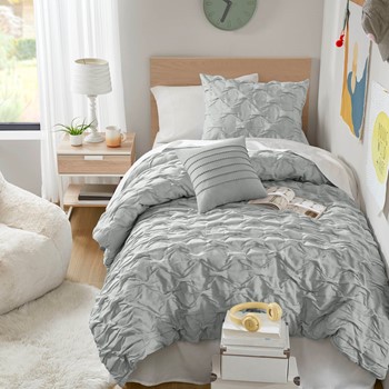 Wholesale Comfort Spaces Bailey Diamond Pintuck Pleated Woven Comforter Set