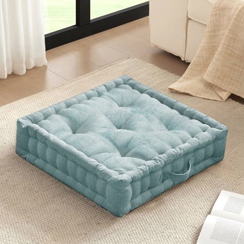 Azza Poly Chenille Square Floor Pillow Cushion