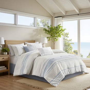 Morgan 6 Piece Cotton Jacquard Oversized Comforter Set