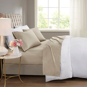 600 Thread Count Cooling Cotton Blend 4 PC Sheet Set