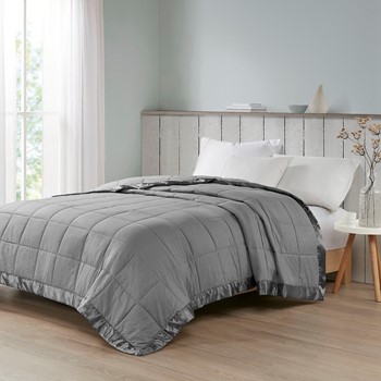 Wholesale Madison Park Cambria Oversized Down Alternative Blanket with Satin Trim