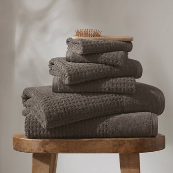 Spa Waffle Cotton Jacquard Bath Towel 6 Piece Set