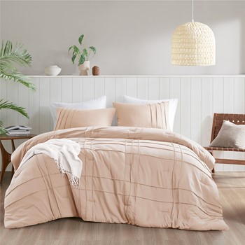 Wholesale Comfort Spaces Walker Soft Washed Pleated Comforter Set