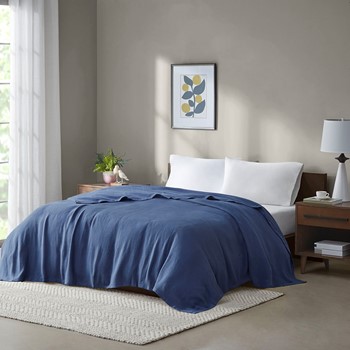 Wholesale Madison Park Freshspun Basketweave Cotton Blanket
