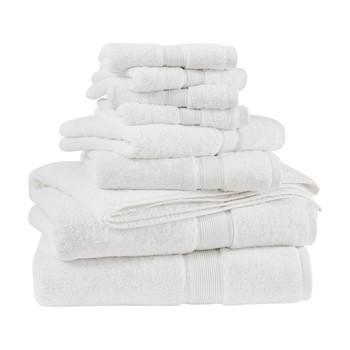 800GSM 100% Cotton 8 Piece Towel Set