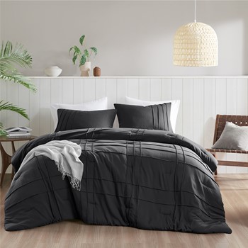 Wholesale Comfort Spaces Walker Soft Washed Pleated Comforter Set