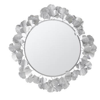 Eden Gingko Leaf Round Wall Mirror 30.5”