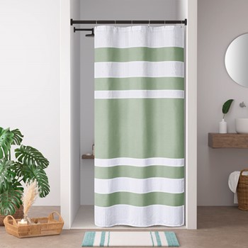Wholesale Madison Park Spa Waffle Shower Curtain with 3M Treatment