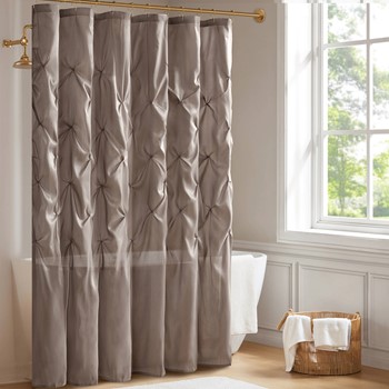 Laurel Tufted Semi-Sheer Shower Curtain