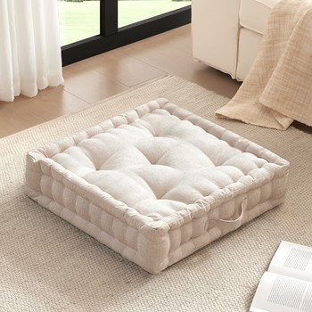 Azza Poly Chenille Square Floor Pillow Cushion