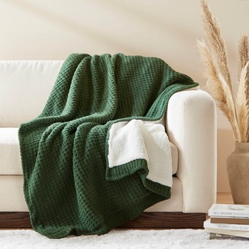 Wholesale Madison Park Rowan Waffle Knit Chenille Throw