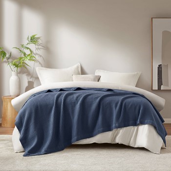 Wholesale Madison Park Waffle Weave Cotton Blanket