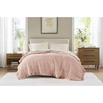Wholesale Madison Park Windom Lightweight Down Alternative Blanket with Satin Trim