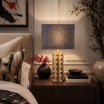 Wholesale Nicole Miller Elowen Acrylic Disc Table Lamp