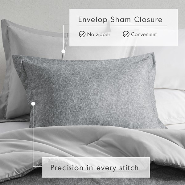 Chambray Reversible Comforter & Shams