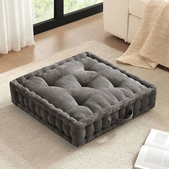 Wholesale Intelligent Design Azza Poly Chenille Square Floor Pillow Cushion