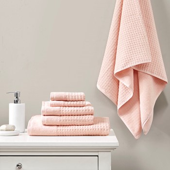 Wholesale Madison Park Spa Waffle Cotton Jacquard Bath Towel 6 Piece Set