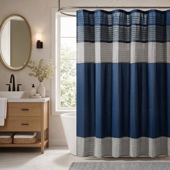 Wholesale Madison Park Amherst Faux Silk Shower Curtain