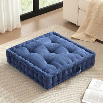 Azza Poly Chenille Square Floor Pillow Cushion